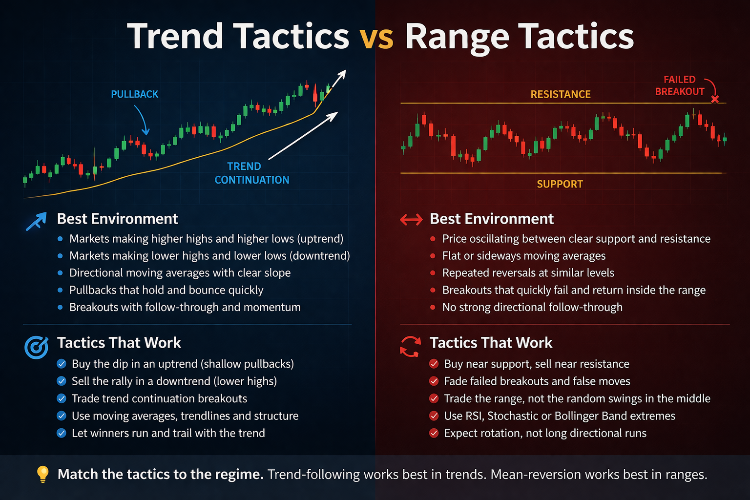 Trend tactics vs range tactics