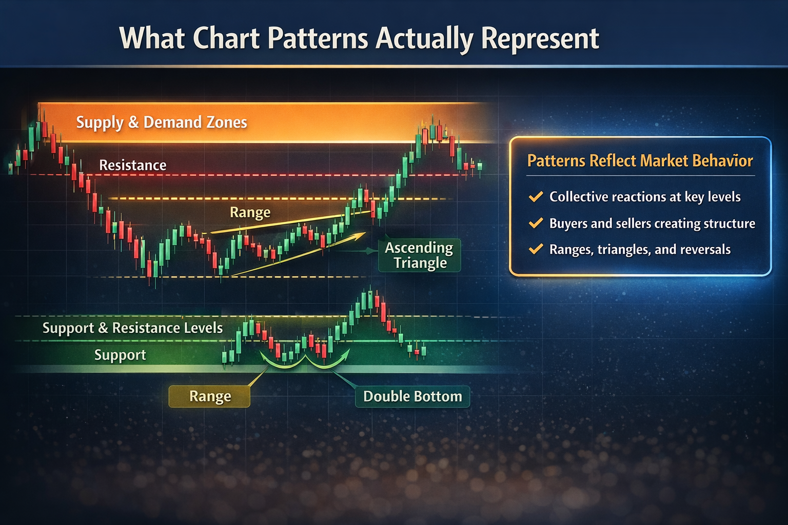 What chart patterns actually represent