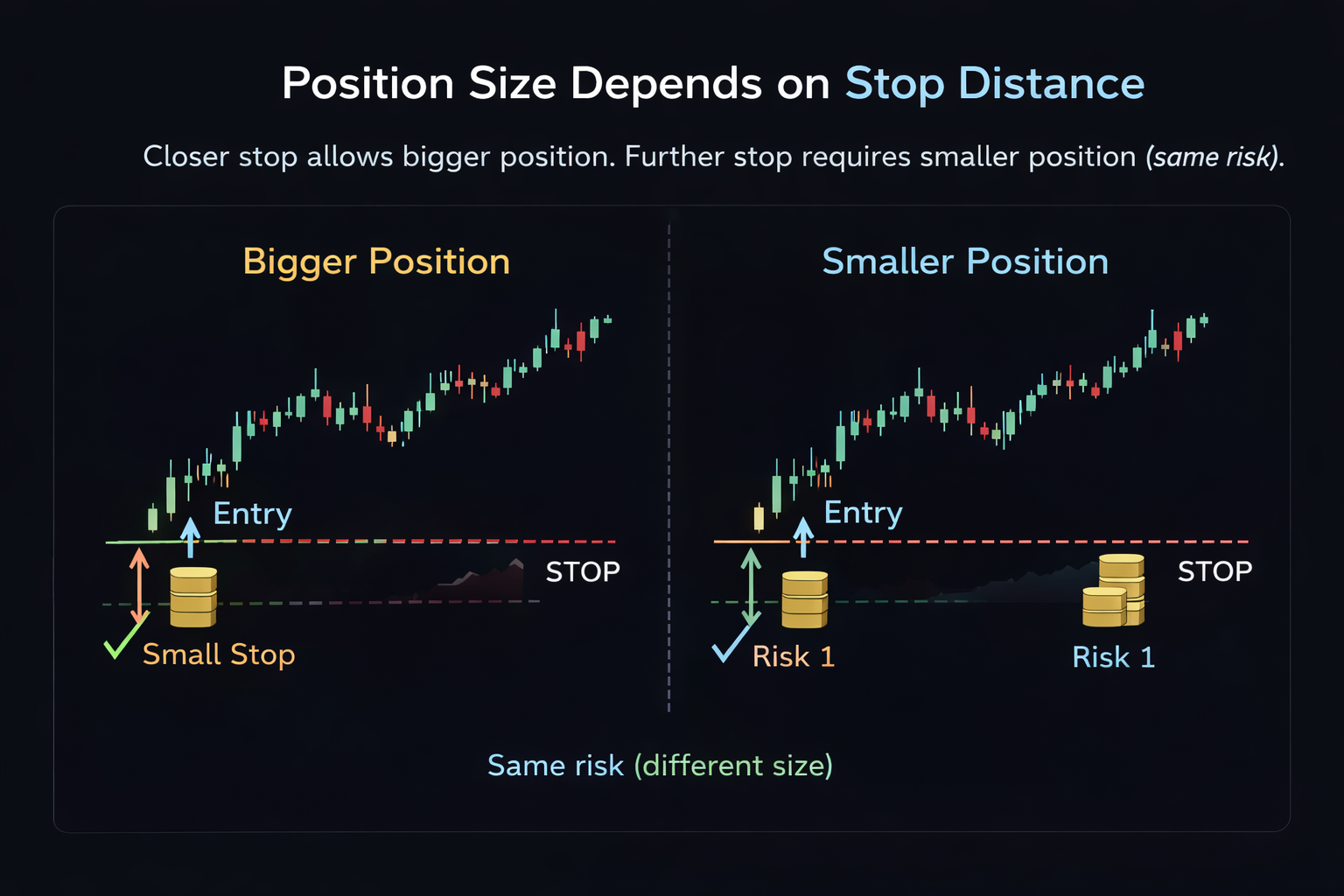 Position size before conviction